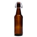 Bottle - 16 oz Flip Top - Amber - Case of 12 - The Brewmeister